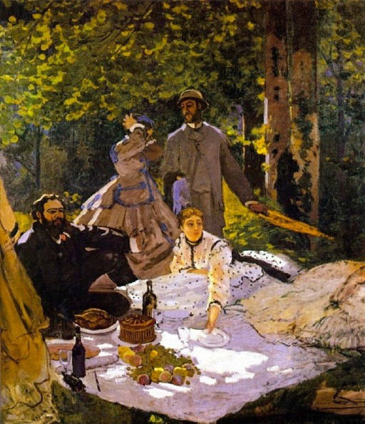 Claude Monet, Le déjeuner sur l'herbe, 1865-1866, Musée d'Orsay, Parigi.