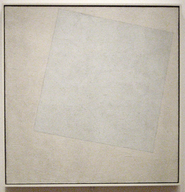 Kazimir Severinovič Malevič, Quadrato bianco su sfondo bianco, 1918, MoMa, New York.